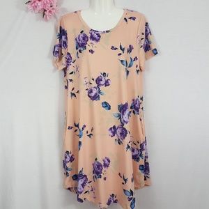 Viamor Peach Pink Floral Dress XL